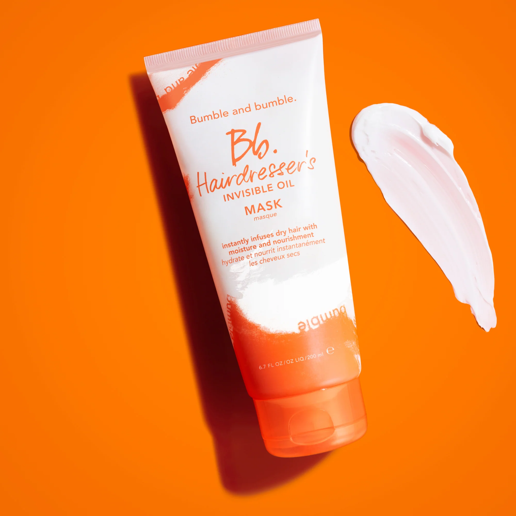 Mascarilla capilar nutritiva con aceite invisible de peluquería