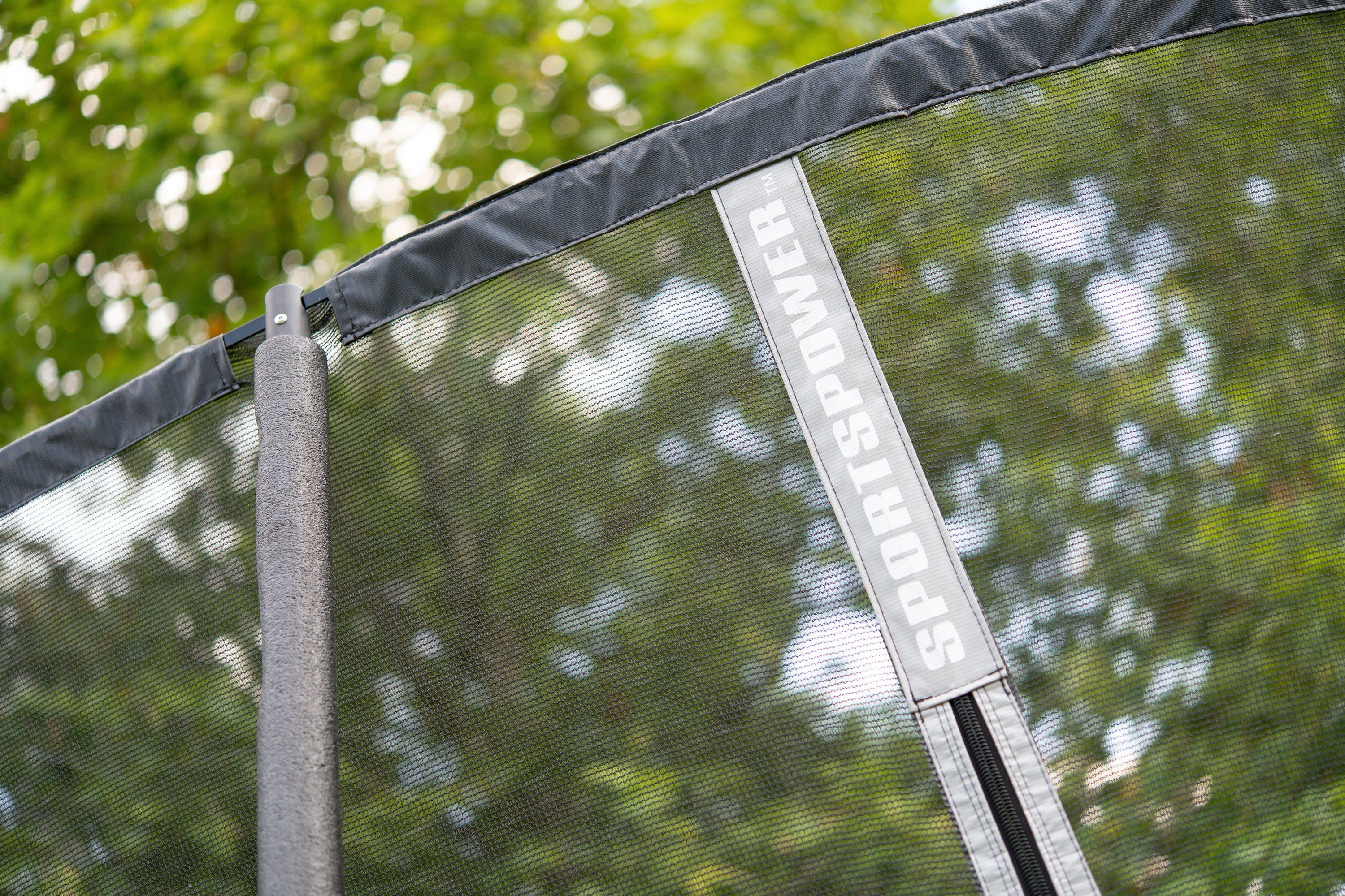 50NRTH Gartentrampolin Sportspower, Ø 244 cm, mit Sicherheitsnetz, schwarz
