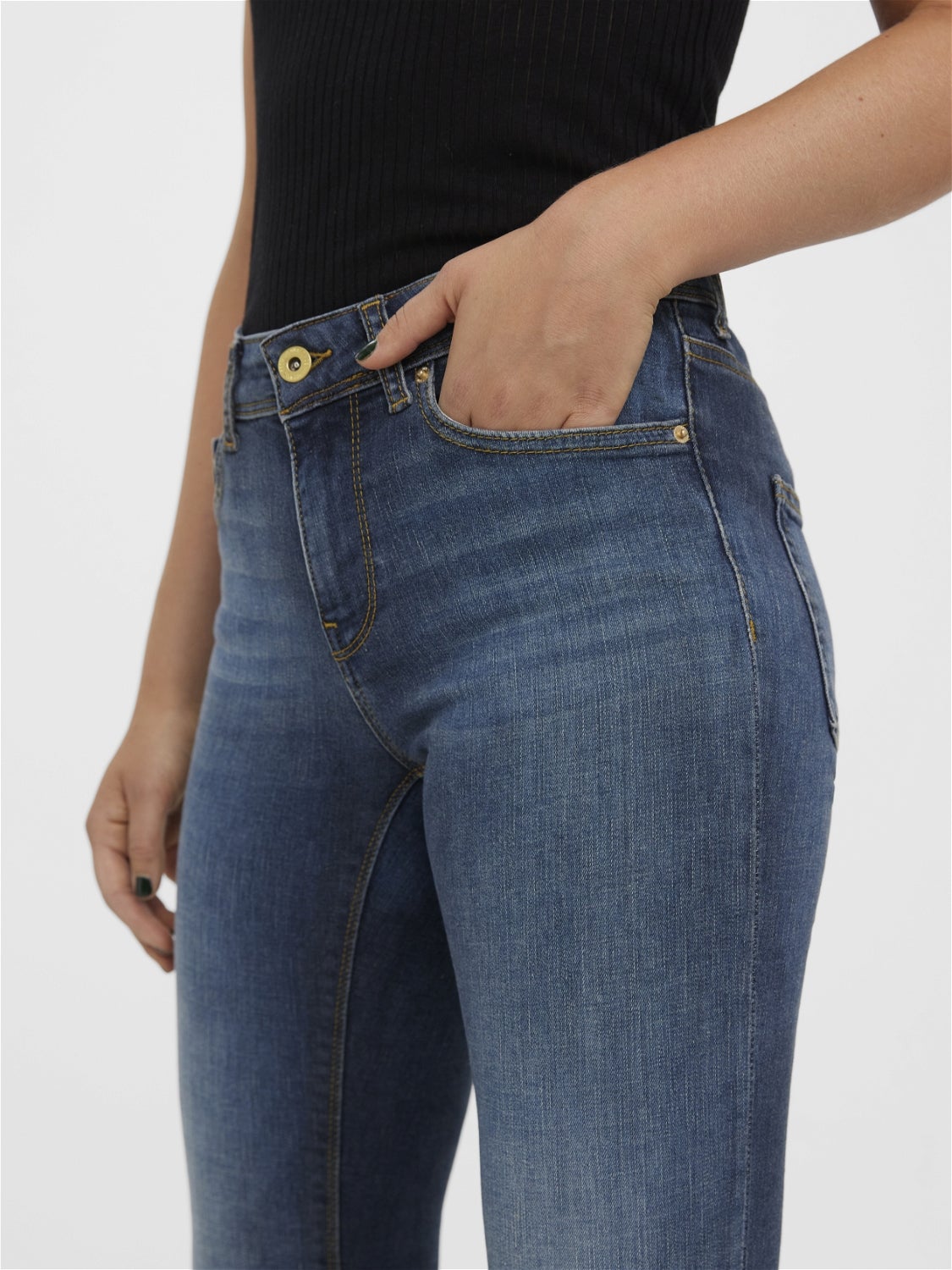 VMLUX Mid Rise Slim Fit Jeans