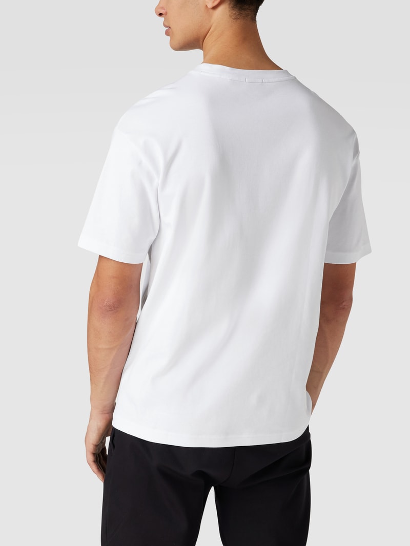 T-Shirt mit Label-Print Modell 'Talboa' in weiß