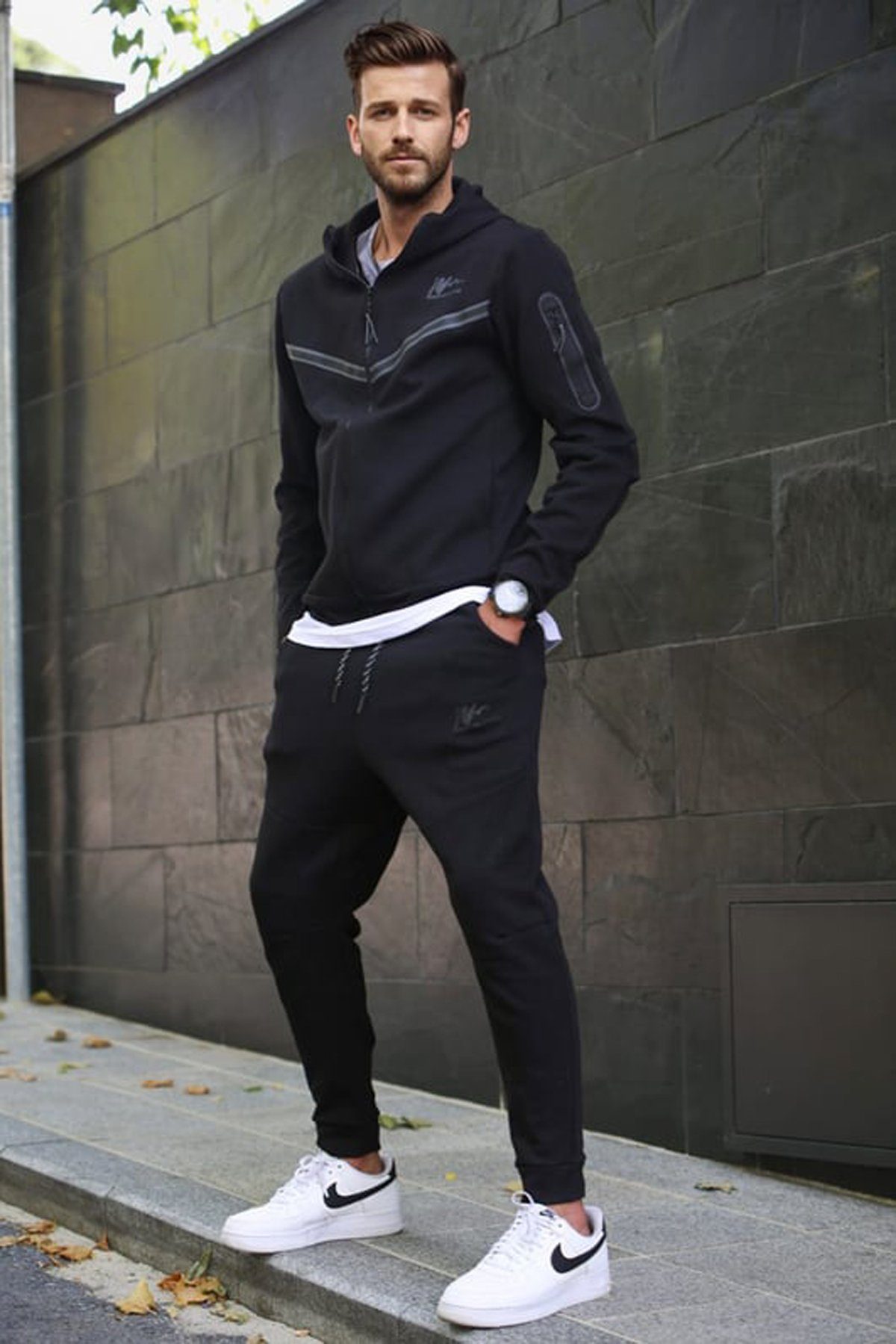 STYLEOVER Trainingsanzug Bedrucktes Trainingsanzug-Set mit Kapuze