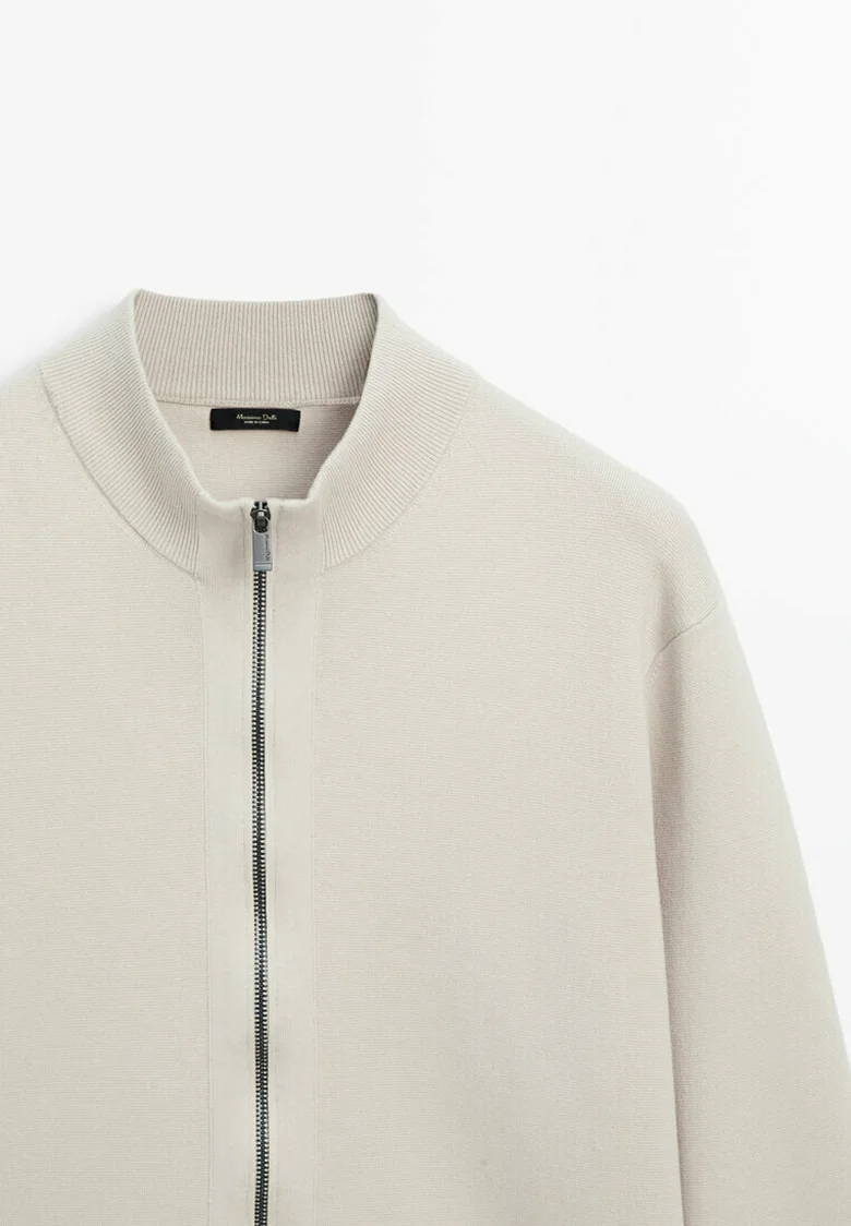 Massimo Dutti MILANO CON CUELLO ALTO Y CREMALLERA - Cárdigan