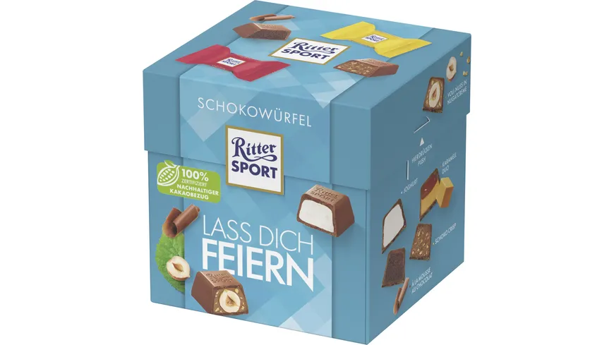 RitterSport Schokowürfel Lass Dich Feiern 176G Box 176 g