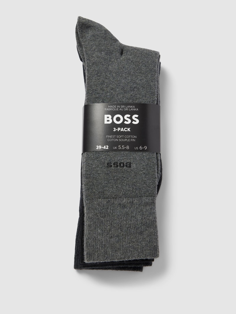 Socken mit Label-Detail im 3er-Pack in schwarz