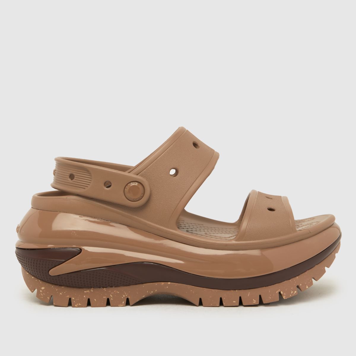 Crocs Mega Crush szandál barna színben