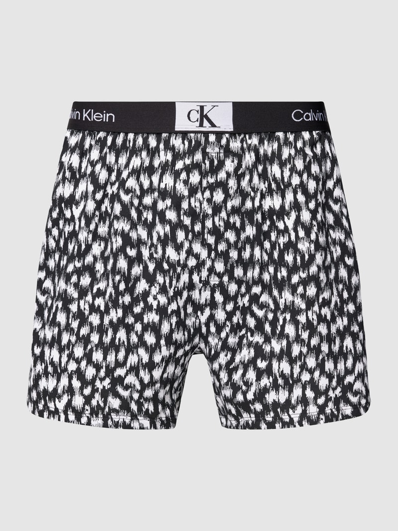 Slim Fit Boxershorts mit Label-Stitching in schwarz