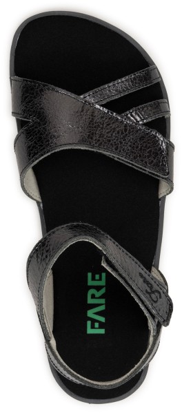 Fare Bare |vA ~ Leder Sandale Benissa ~ Schwarz