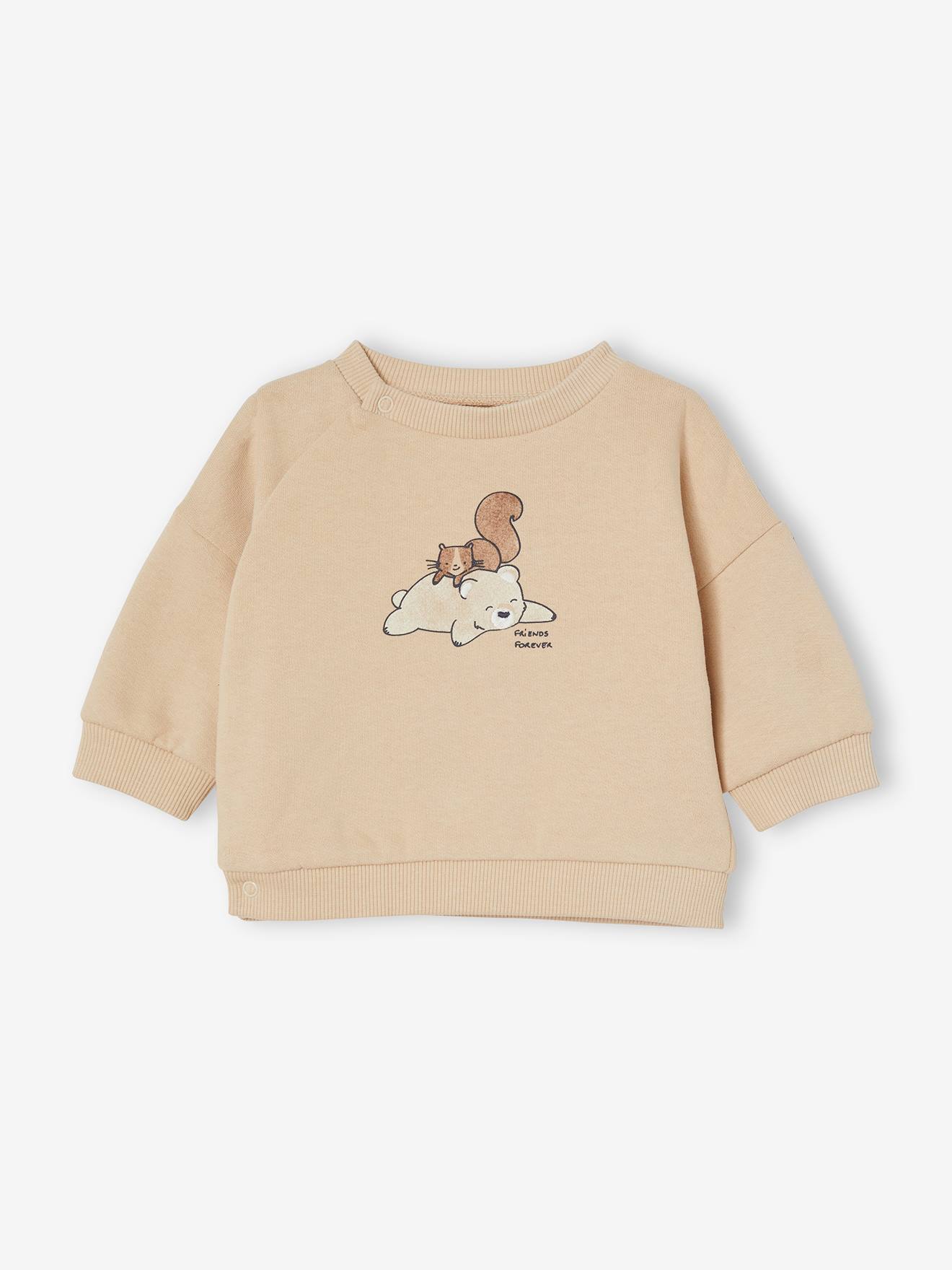 Ensemble en molleton sweat et pantalon bébé kaki foncé