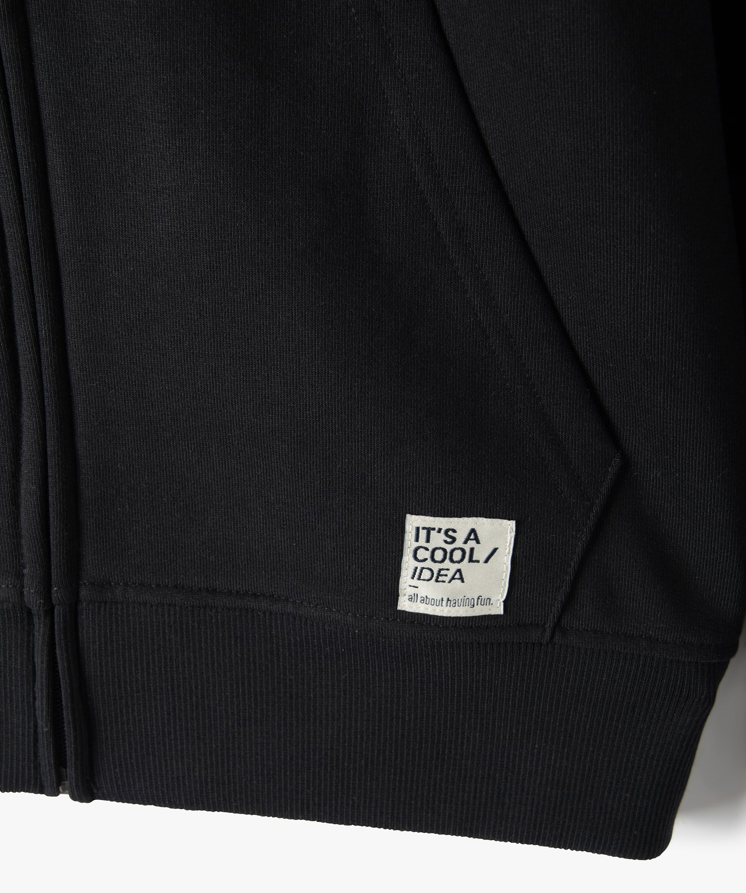 Sweat à capuche avec fermeture zippée Garçon noir | GEMO