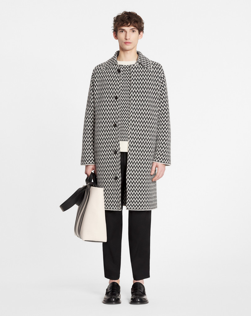 MANTEAU CHEVRON CURB EN LAINE MÉRINOS