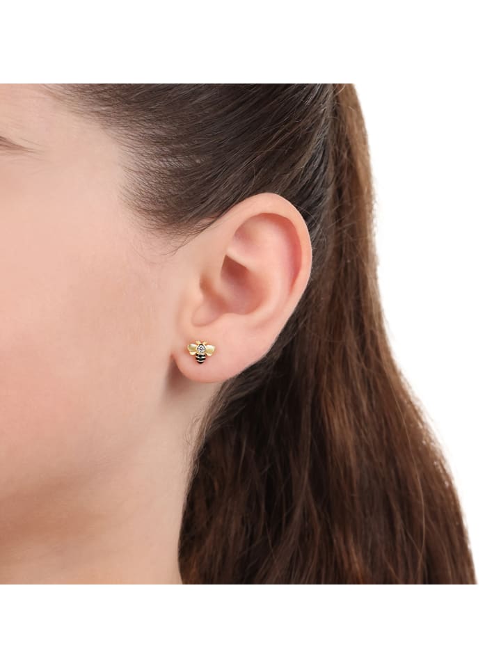 Prinzessin Lillifee Ohrstecker Silber 925, 14ct gelbvergoldet in Schwarz günstig kaufen onesize