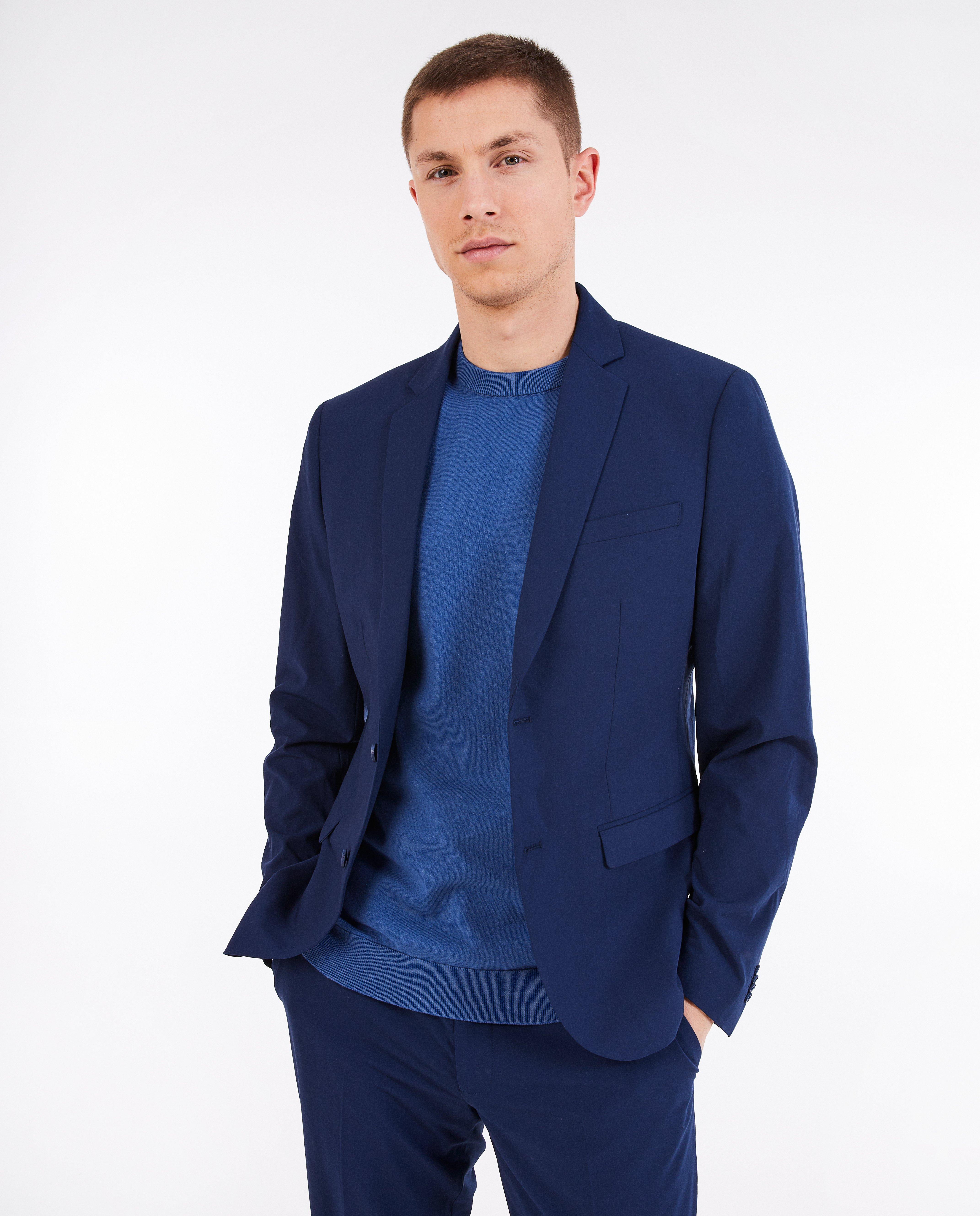 Sacou Iveo albastru închis, croială slim fit, albastru închis
