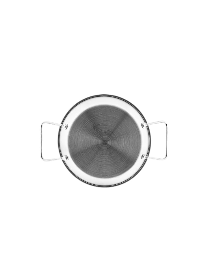 Almina BratpfanneDoppelgriff Paellapfanne Metalltablett Edelstahl in Silber günstig kaufen