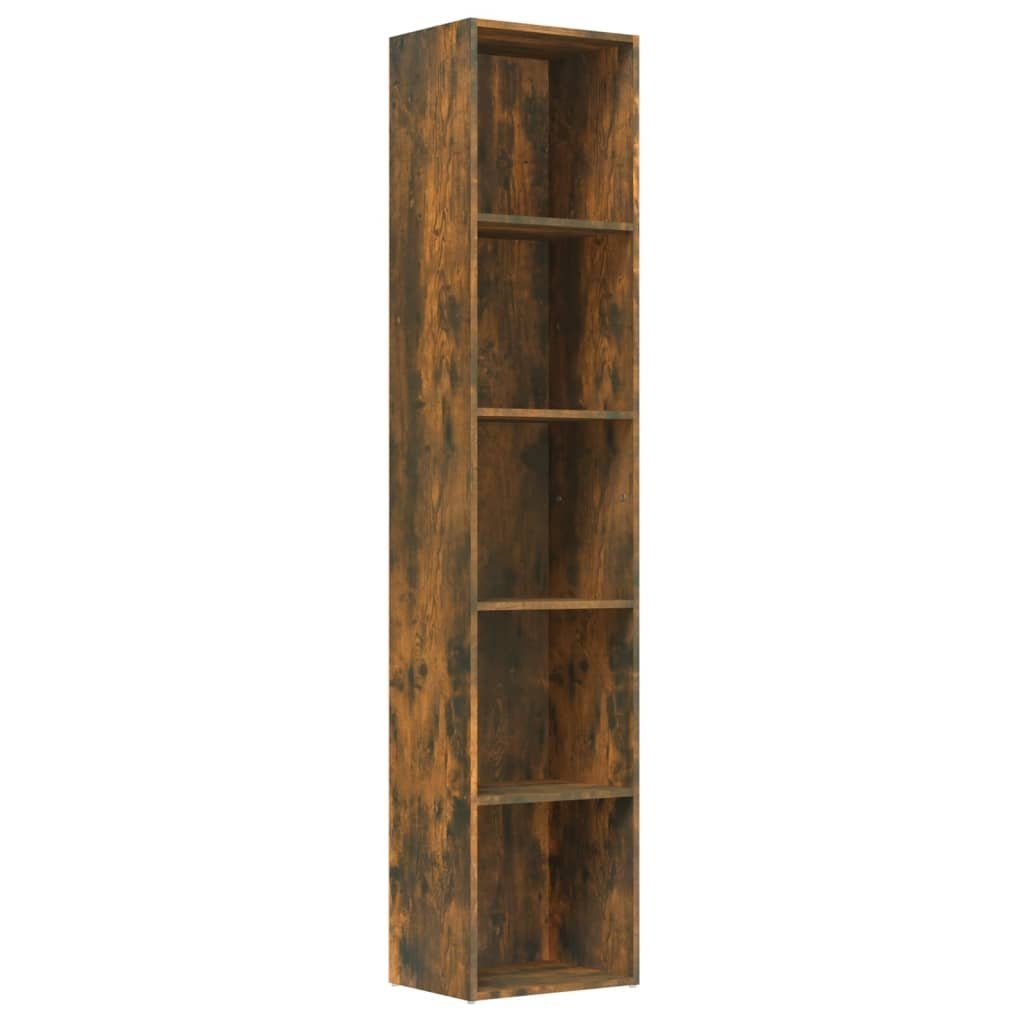 vidaXL Bücherregal Bücherregal Räuchereiche 40x30x189 cm Holzwerkstoff, 1-tlg.
