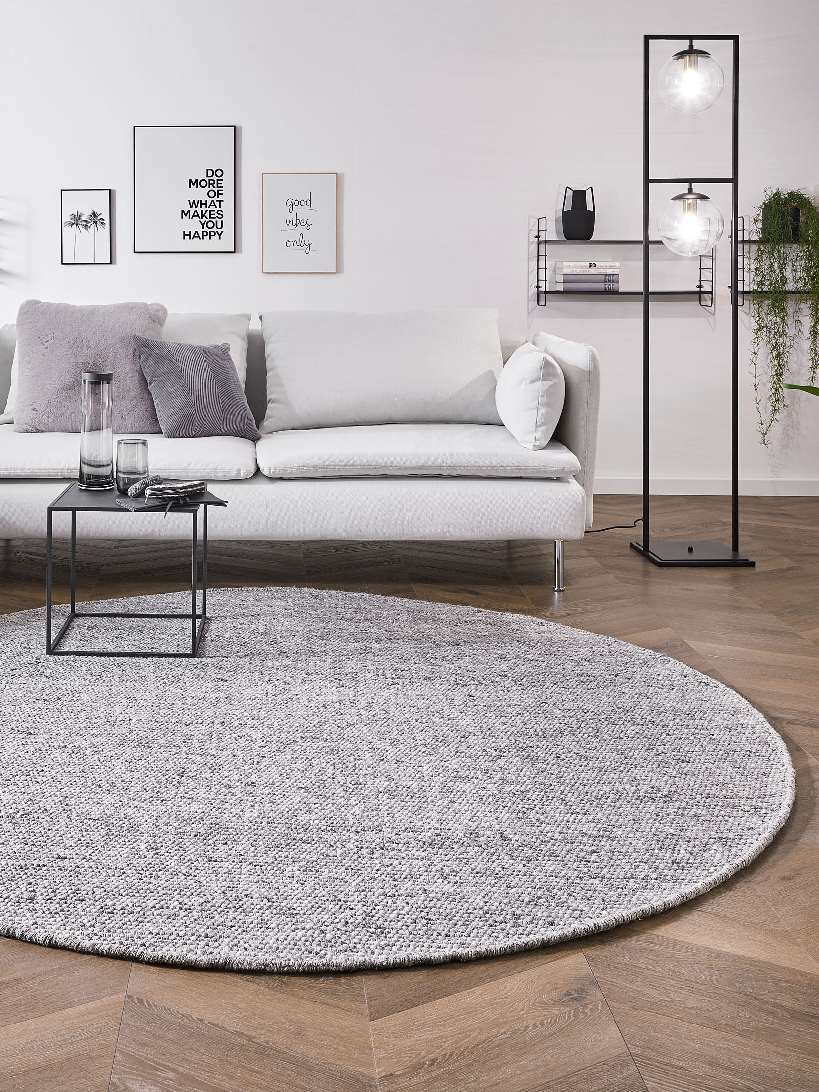 Tjällmo Woll-Teppich, Grey