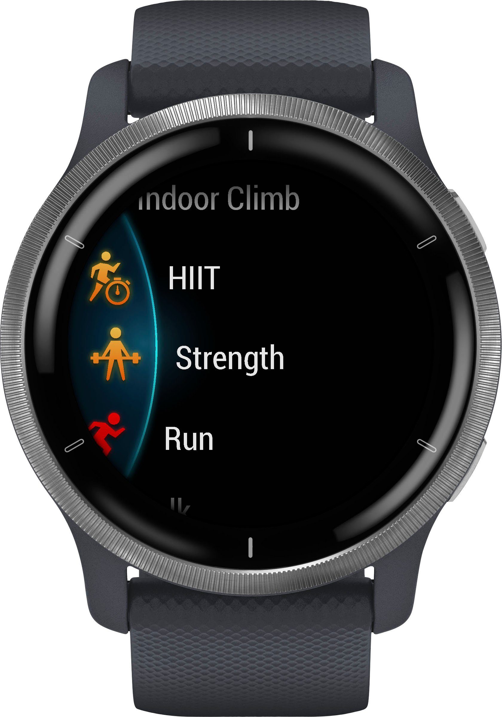 Garmin Venu 2 Smartwatch (3,3 cm/1,3 Zoll), 25 vorinstallierten Sport-Apps