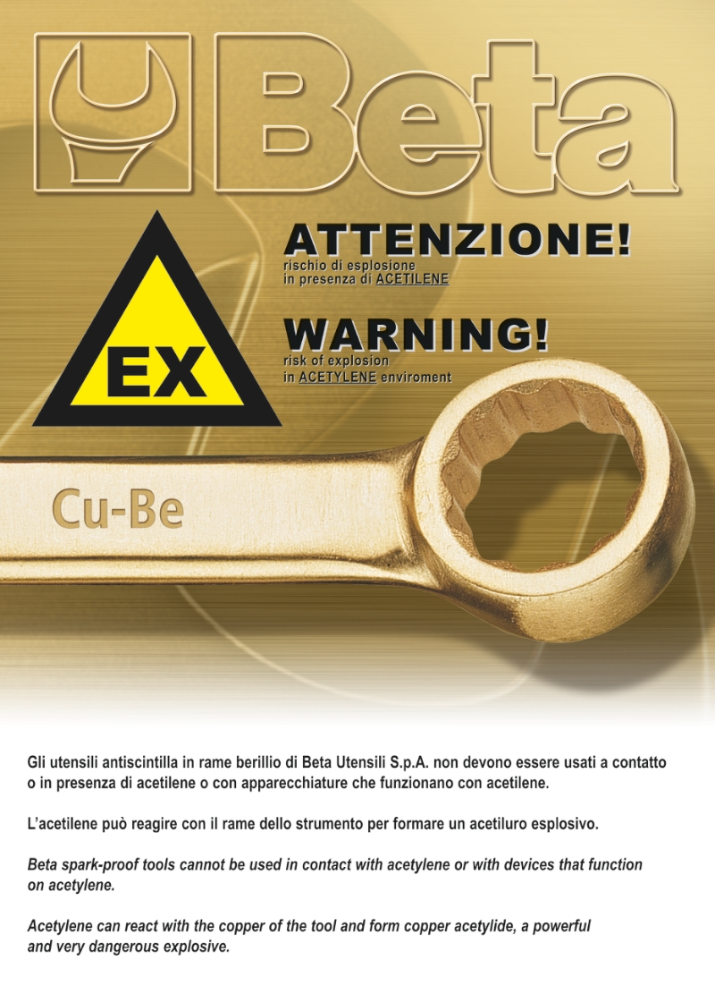 Beta 013800820 1380BA 2000 Γροθιά χωρίς σπινθήρες με ξύλινη λαβή