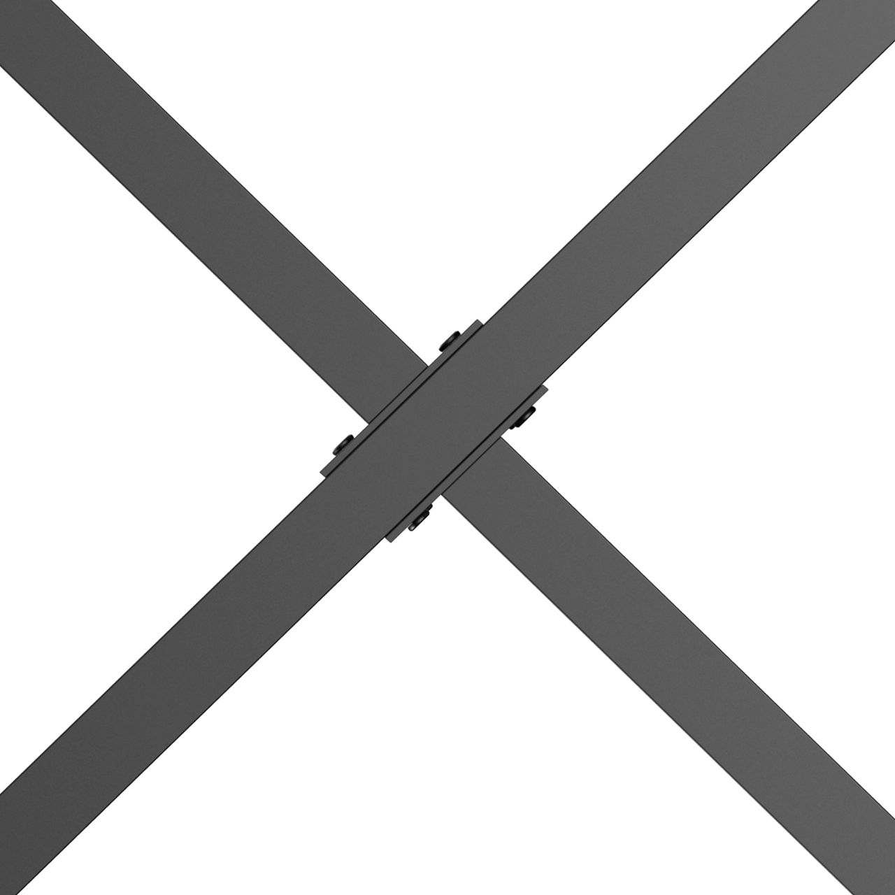 HOMCOM 2 Stück Stahl Tischbeine Tischfüße 72 cm Tischgestell in X-Form Schwarz
