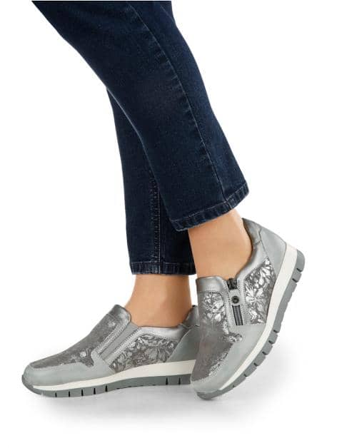 Slipper mit seitlichem Reißverschluss