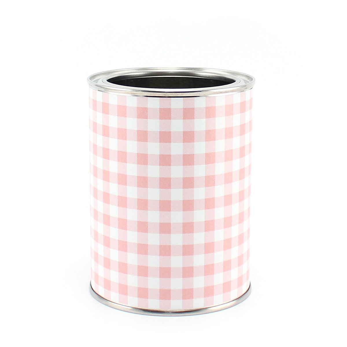 Stiftebecher Vichy Karo rosa inkl. 12 Dreikant Buntstiften Stifteköcher Stifteköcher