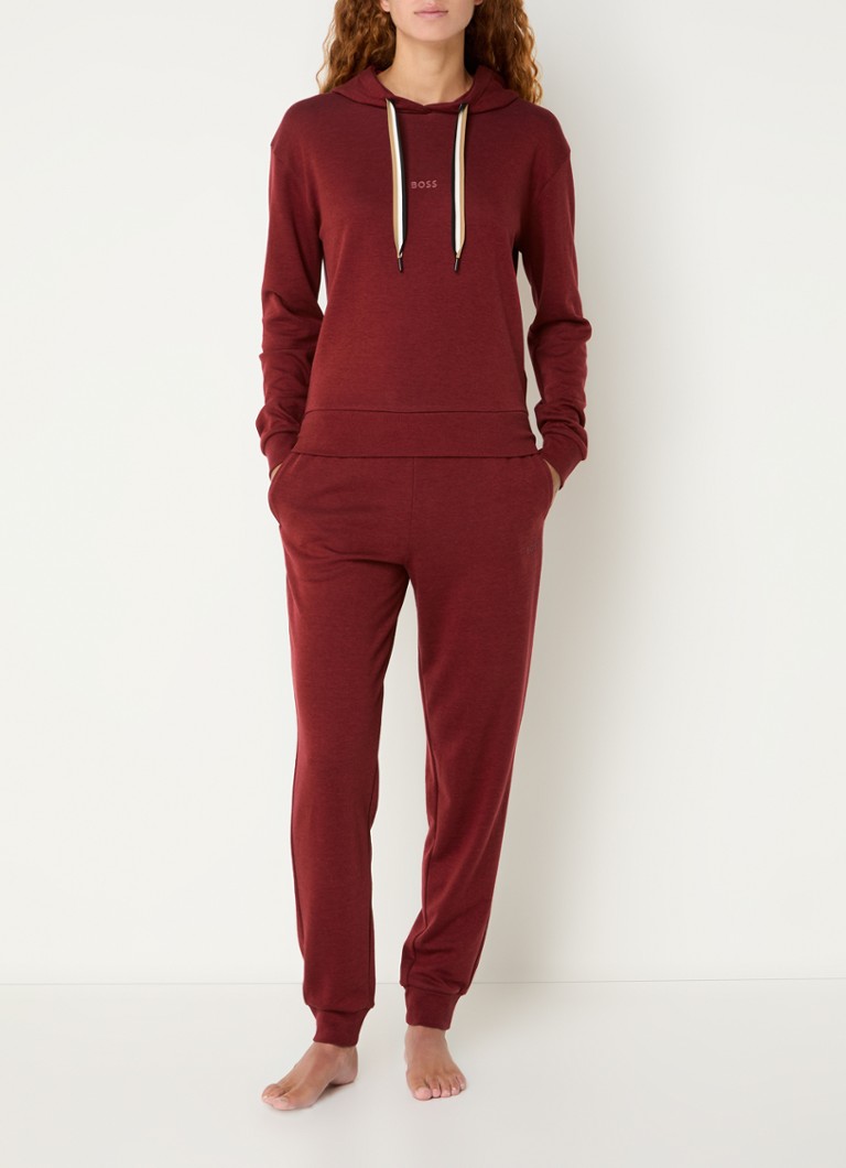 Felpa con cappuccio HUGO BOSS in misto lyocell con logo