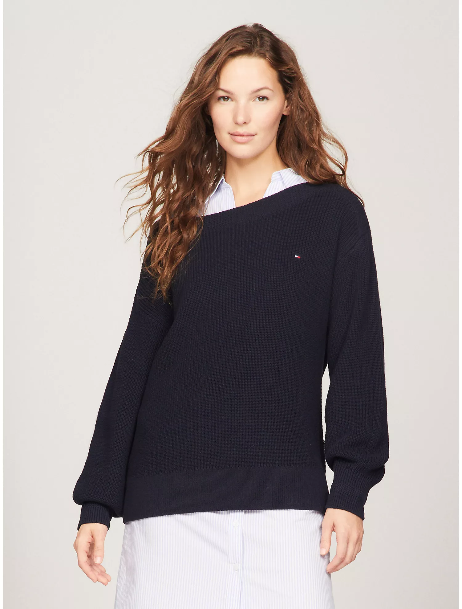 Ribbed Boatneck Sweater