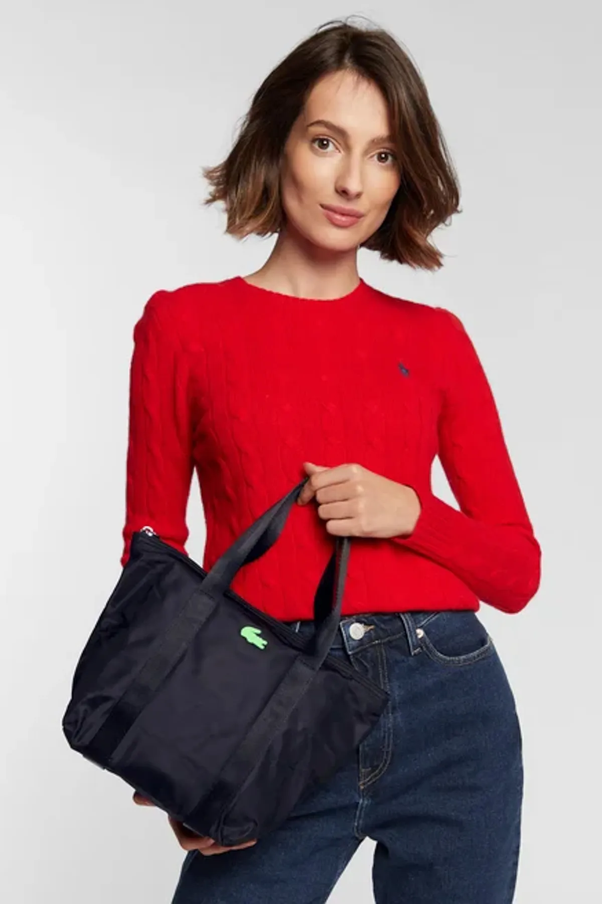 Lacoste  NOIR VERT FLUO Umhängetasche für Damen/Mädchen