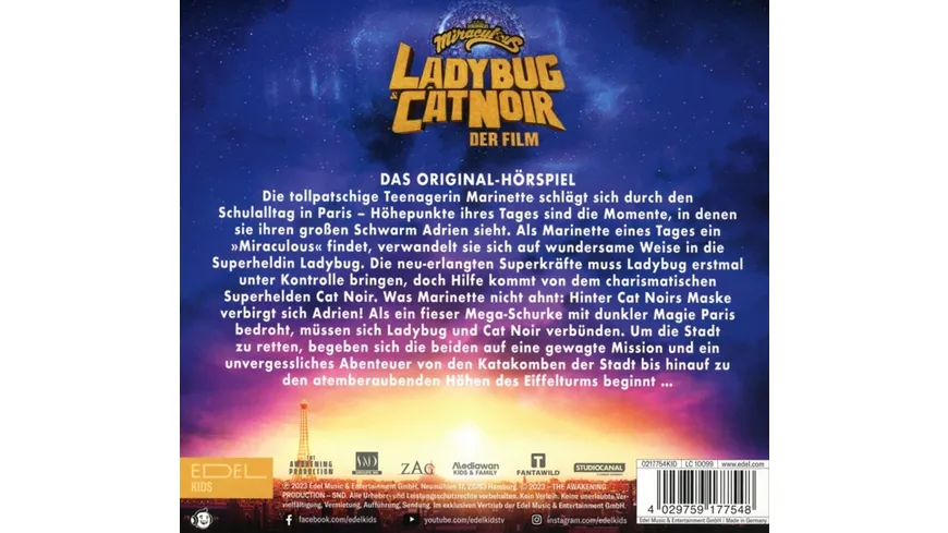 Ladybug & Cat Noir-Hörspiel zum Kinofilm Miraculous