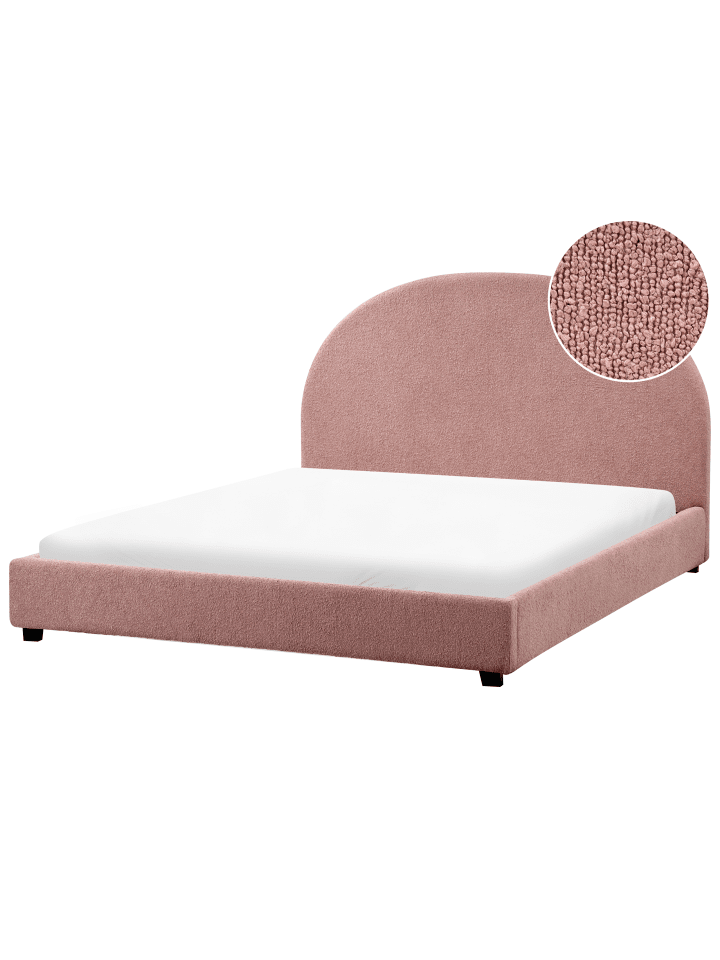 Beliani Doppelbett VAUCLUSE in Rosa - (W) 154 x (H) 112 x (L) 214 cm günstig kaufen onesize