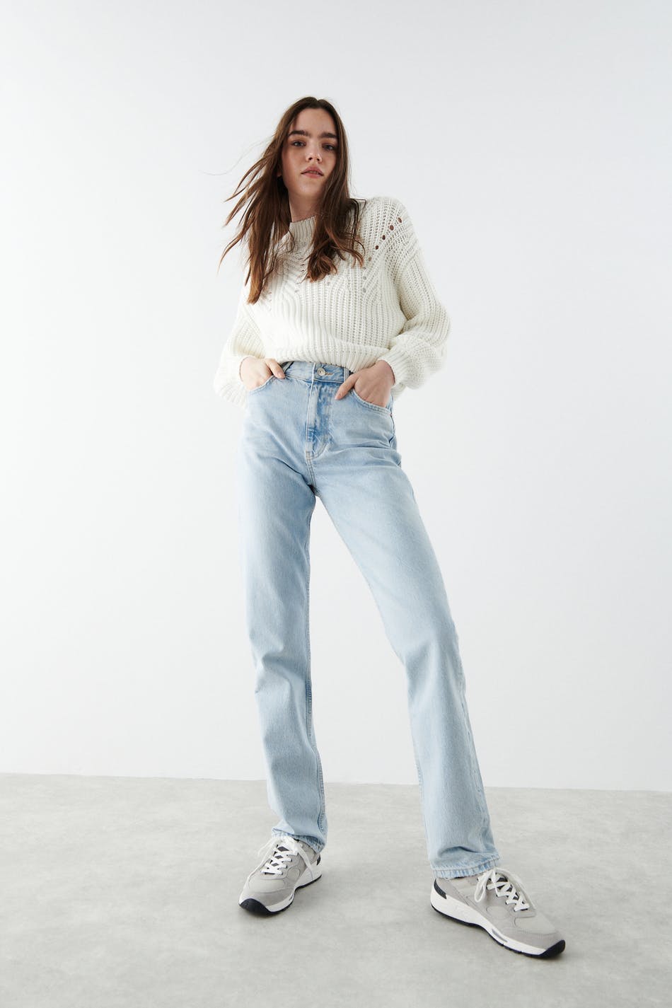 Straight slim jeans
