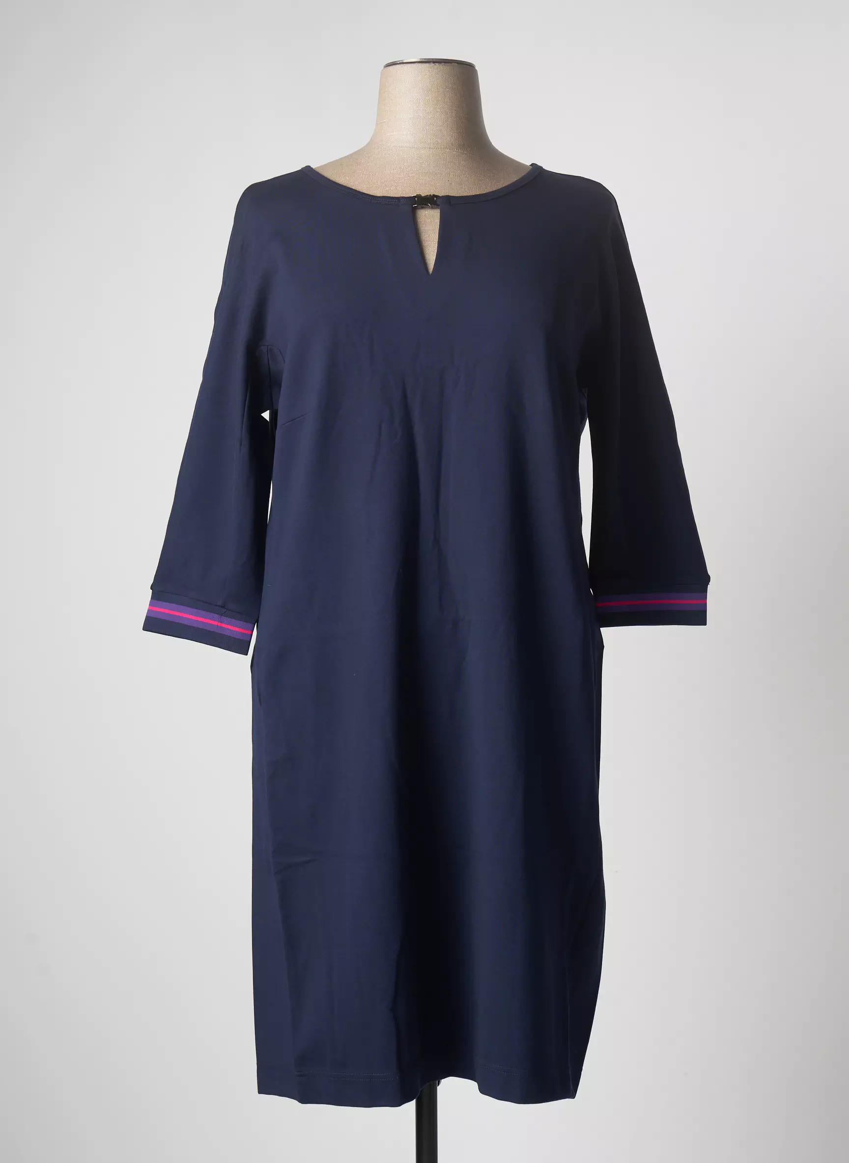Open End Robes Mi Longues Femme couleur bleu