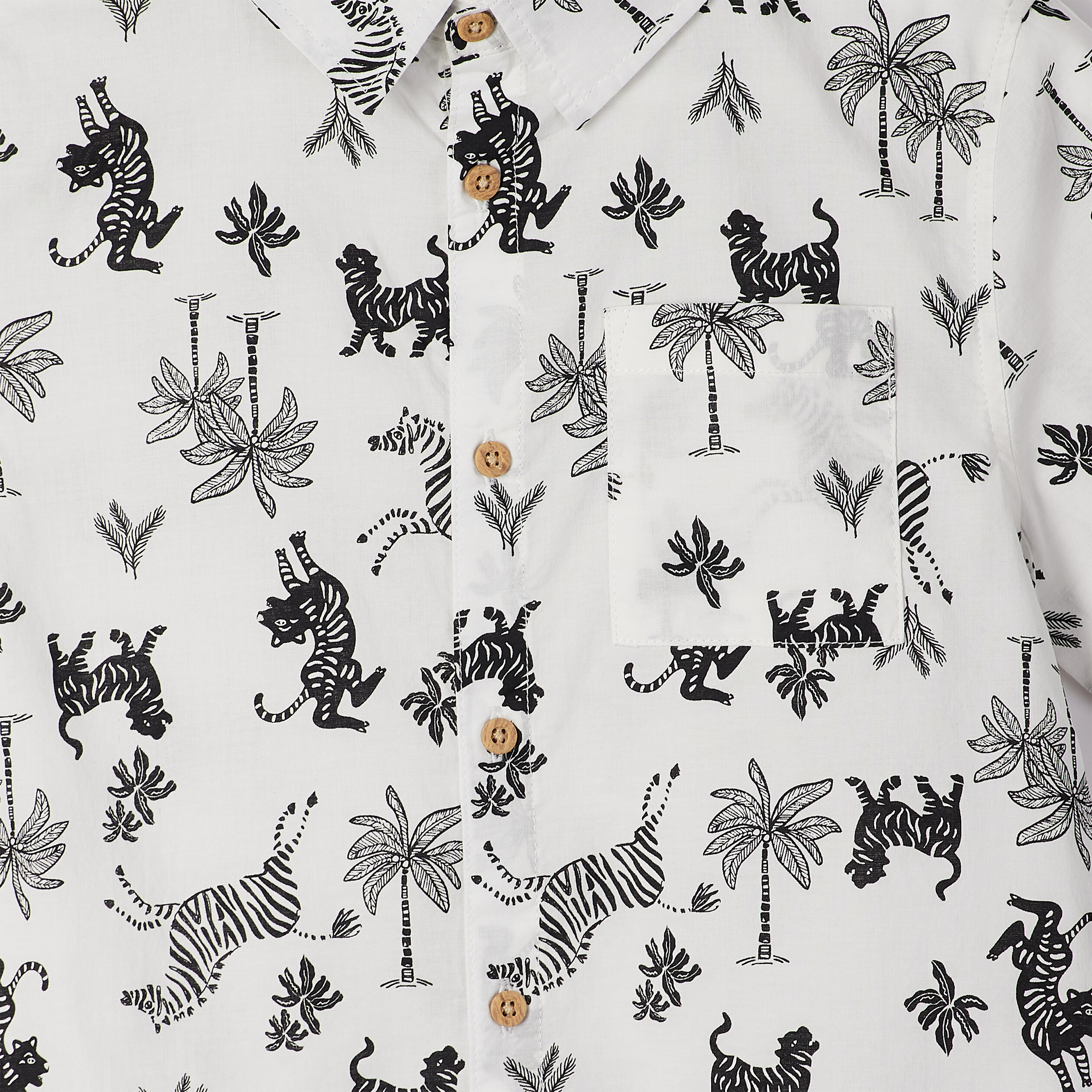 Chemise manches courtes ecru garçon | La Halle