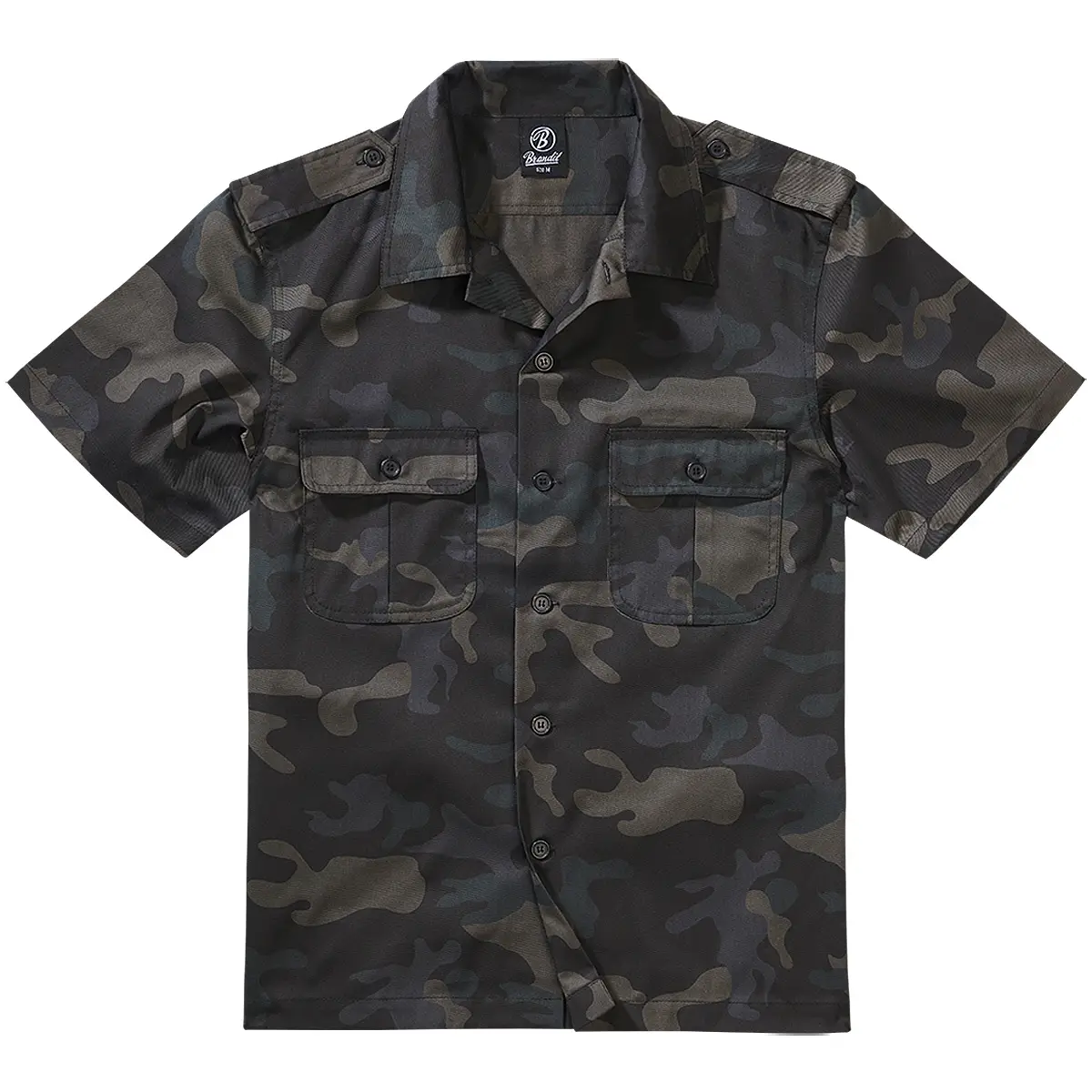 US Hemd kurzarm darkcamo