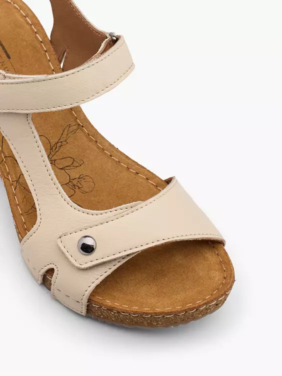 5th Avenue Leder Keilsandalette