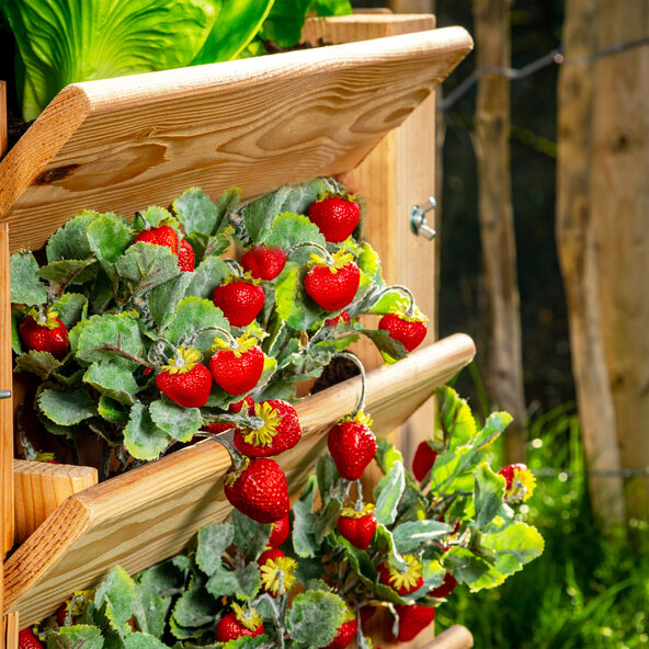 Lärchenholz-Hochbeet Premium XL Natur, 91 x 66 x 73 cm