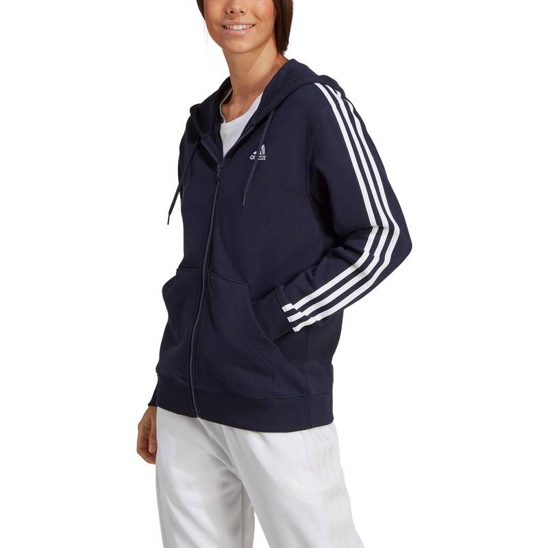 adidas ESSENTIALS 3-STREIFEN FRENCH TERRY Kapuzenjacke Damen