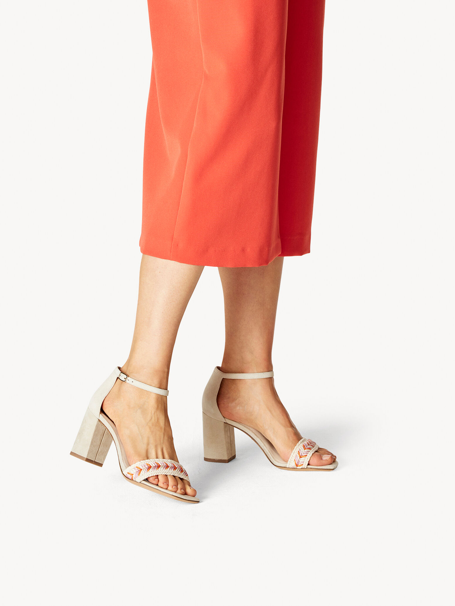Sandale à talon - beige