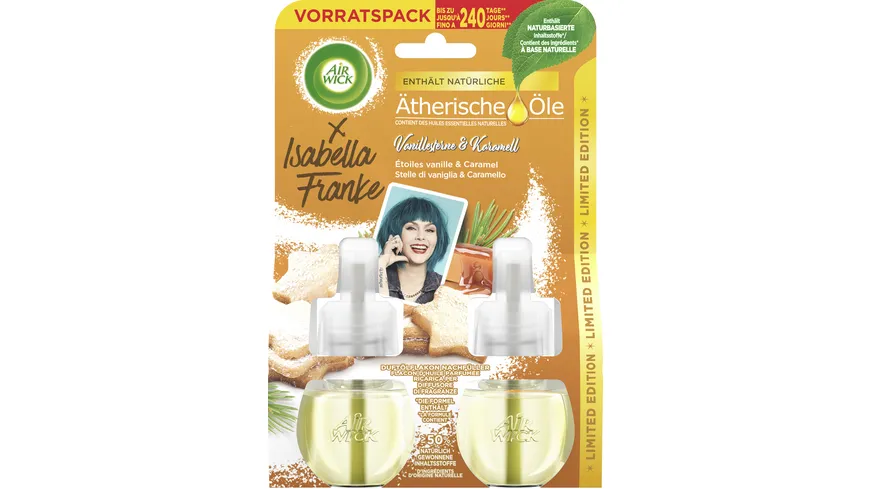 Air Wick Duft-Öl Flakon Nachfüller DUO Vanillesterne & Karamell 38 ml