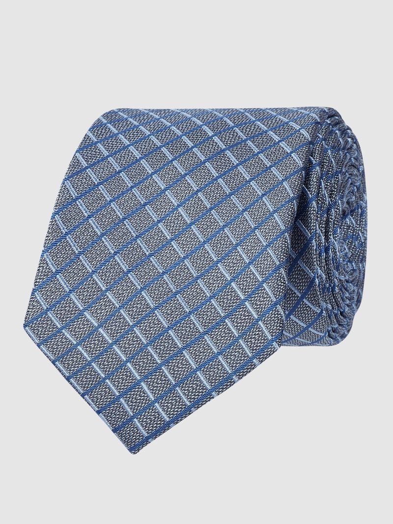 Krawatte aus reiner Seide (6,5 cm) in bleu