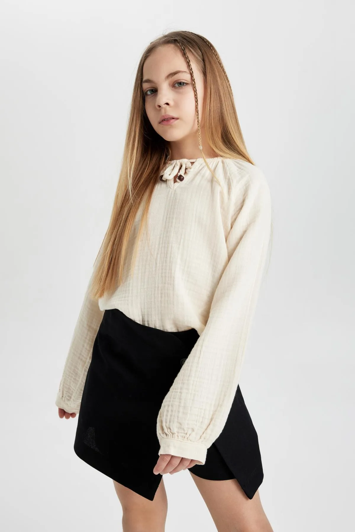 DeFacto  Langarm-Musselinbluse für Mädchen C0464a824sp