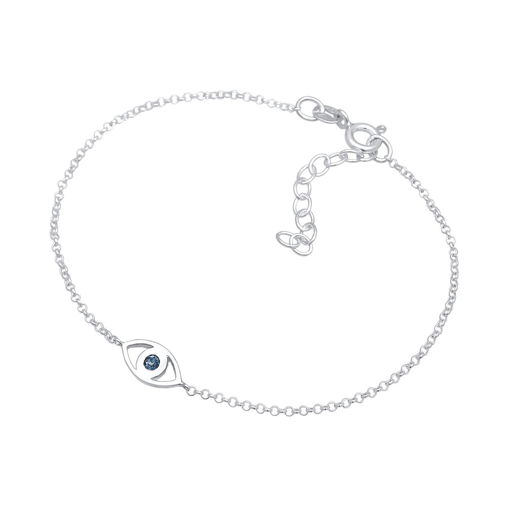 Elli Elli Bracelet Femmes pendentif Evil Eye Basic avec cristaux en argent sterling 92 Bracelet