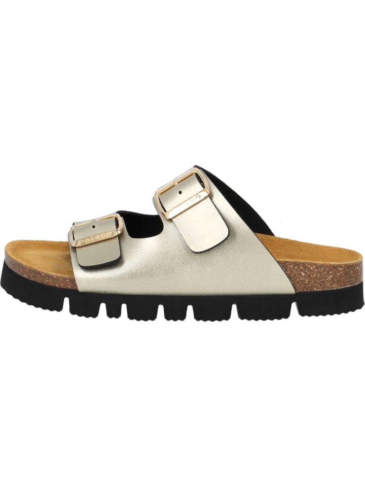 palado Plateau-Pantoletten in gold/schwarz günstig kaufen