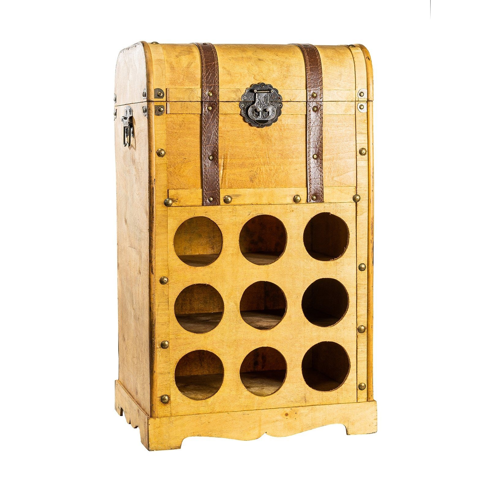 HTI-Living Weinregal Weinregal Truhe für 9 Flaschen Alistair