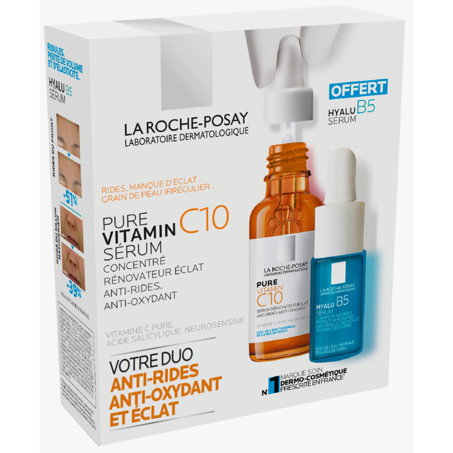 la roche-posay Vitamin C Coffret Sérum Anti-rides Éclat 30 ml + Sérum Anti-rides Réparateur 10 ml