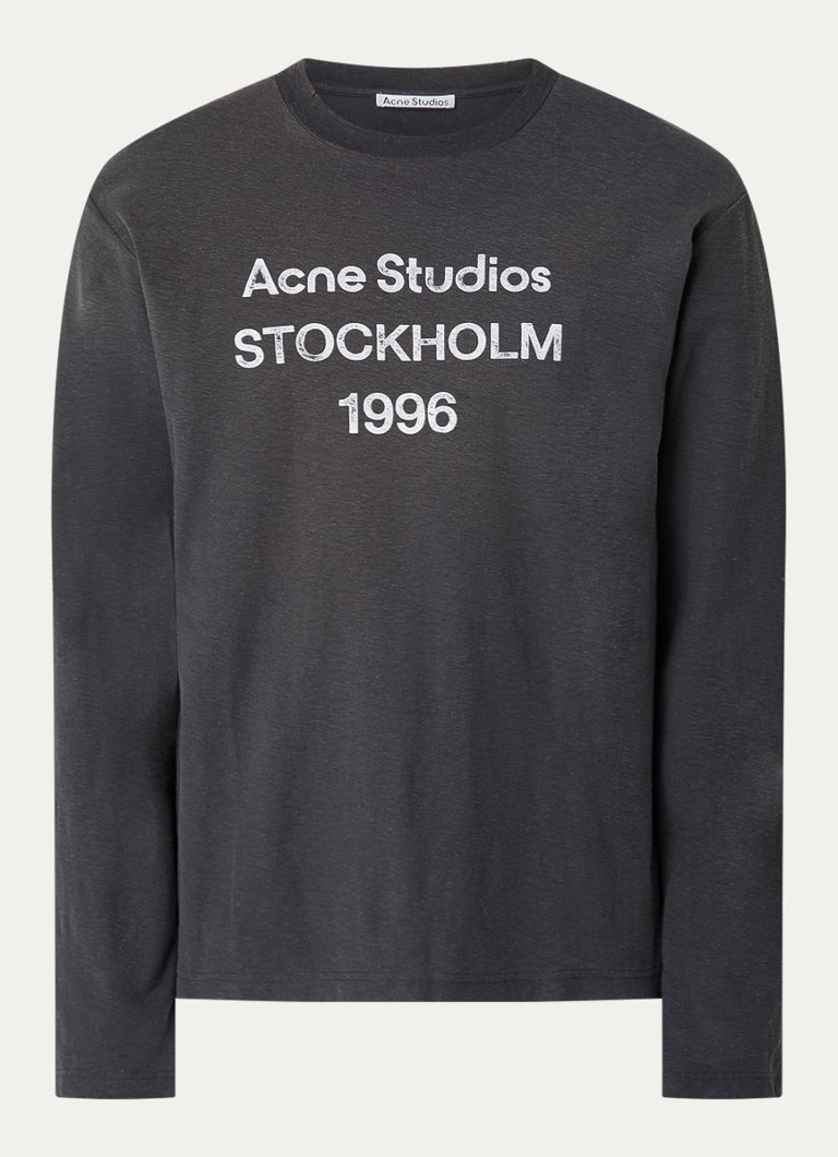 Tricou cu mânecă lungă de la Acne Studios și logo imprimat