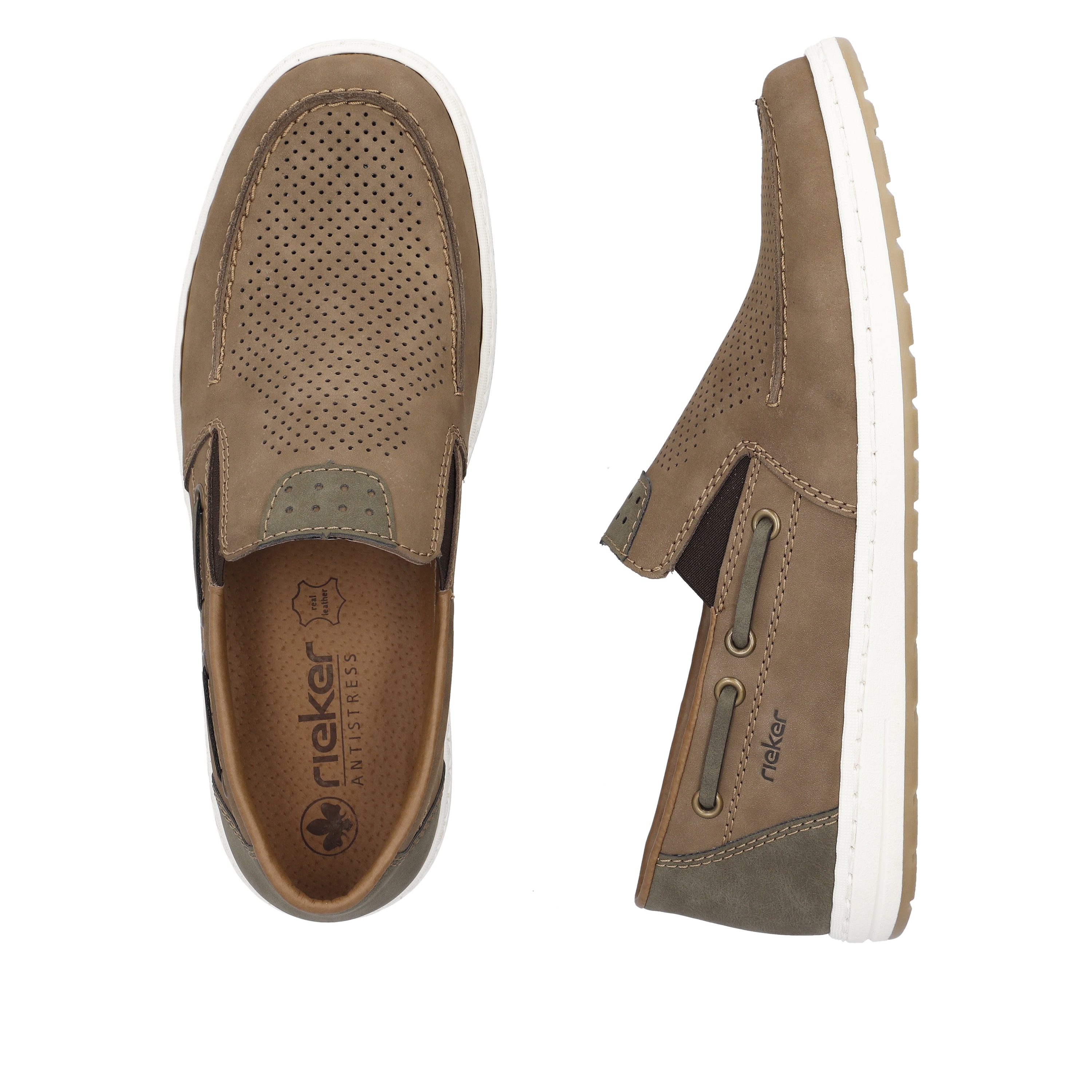 Rieker Herren Slipper braungrau