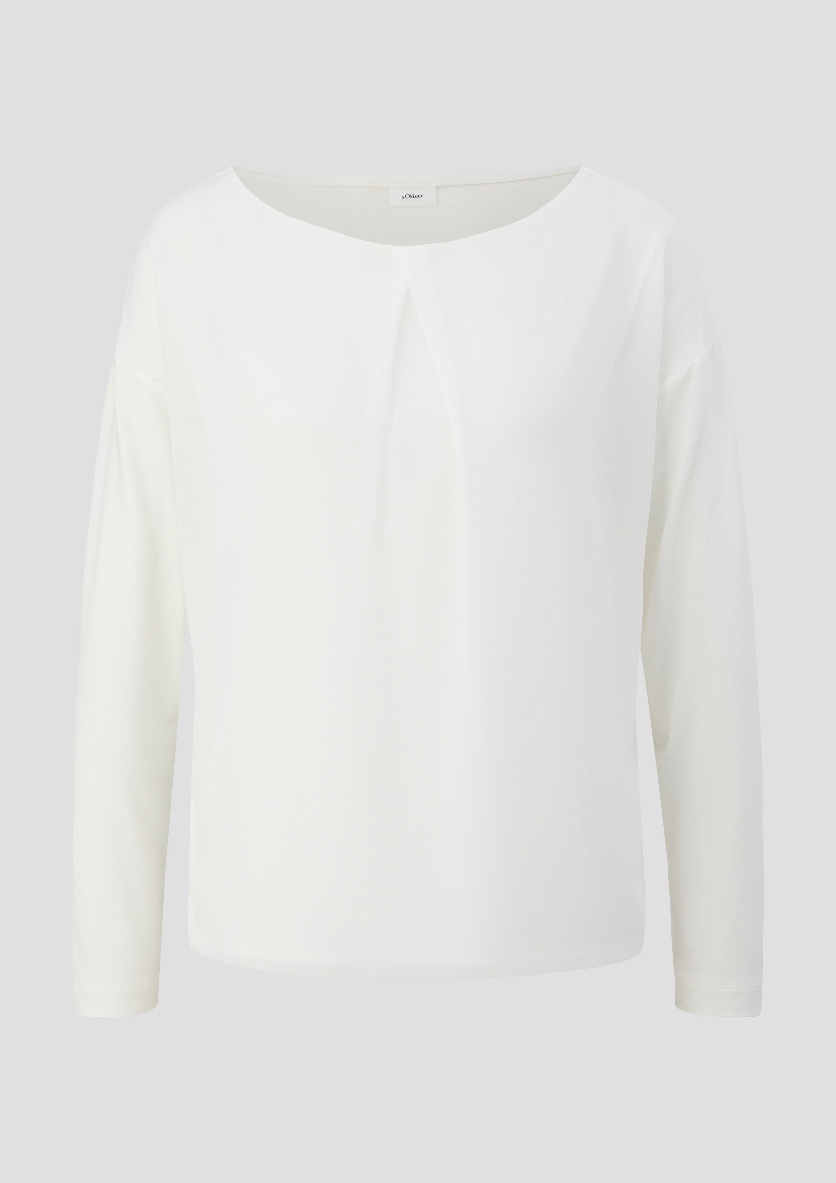 Chiffon-Shirt mit Plisseefalte  2141982-0200