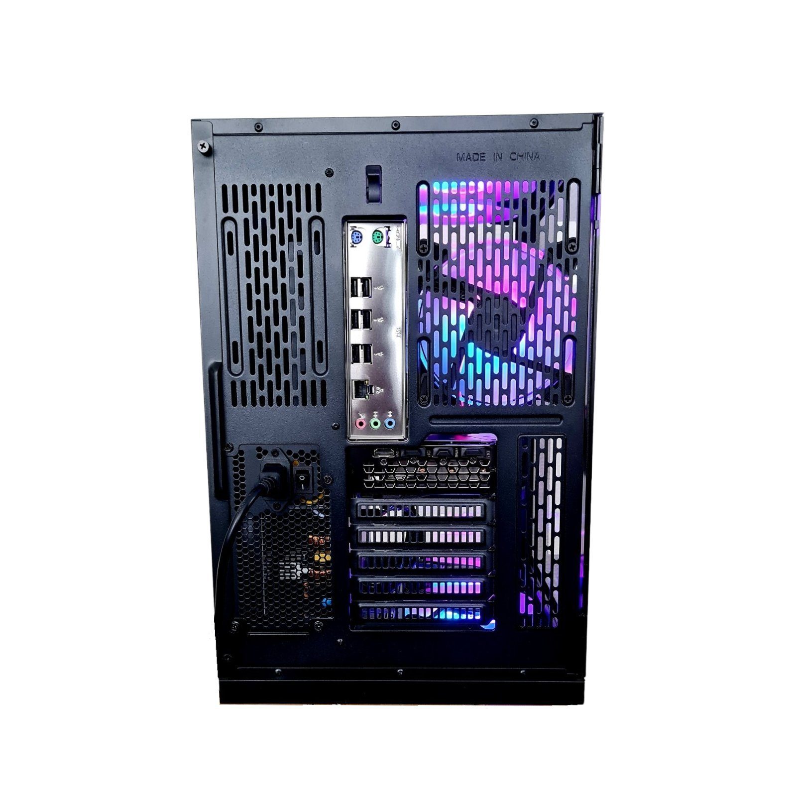 Inter-Tech Gaming PC Diorama 64GB Ram Intel 10 Kerner NVIDIA SSD HDD Windows 11 Gaming-PC (Intel Xeon E5 2680v2, NVIDIA GTX 750, 16GB RAM 240GB SSD ohne HDD GB RAM, Luftkühlung, RGB Lüfter mit Controller, 700W Netzteil)