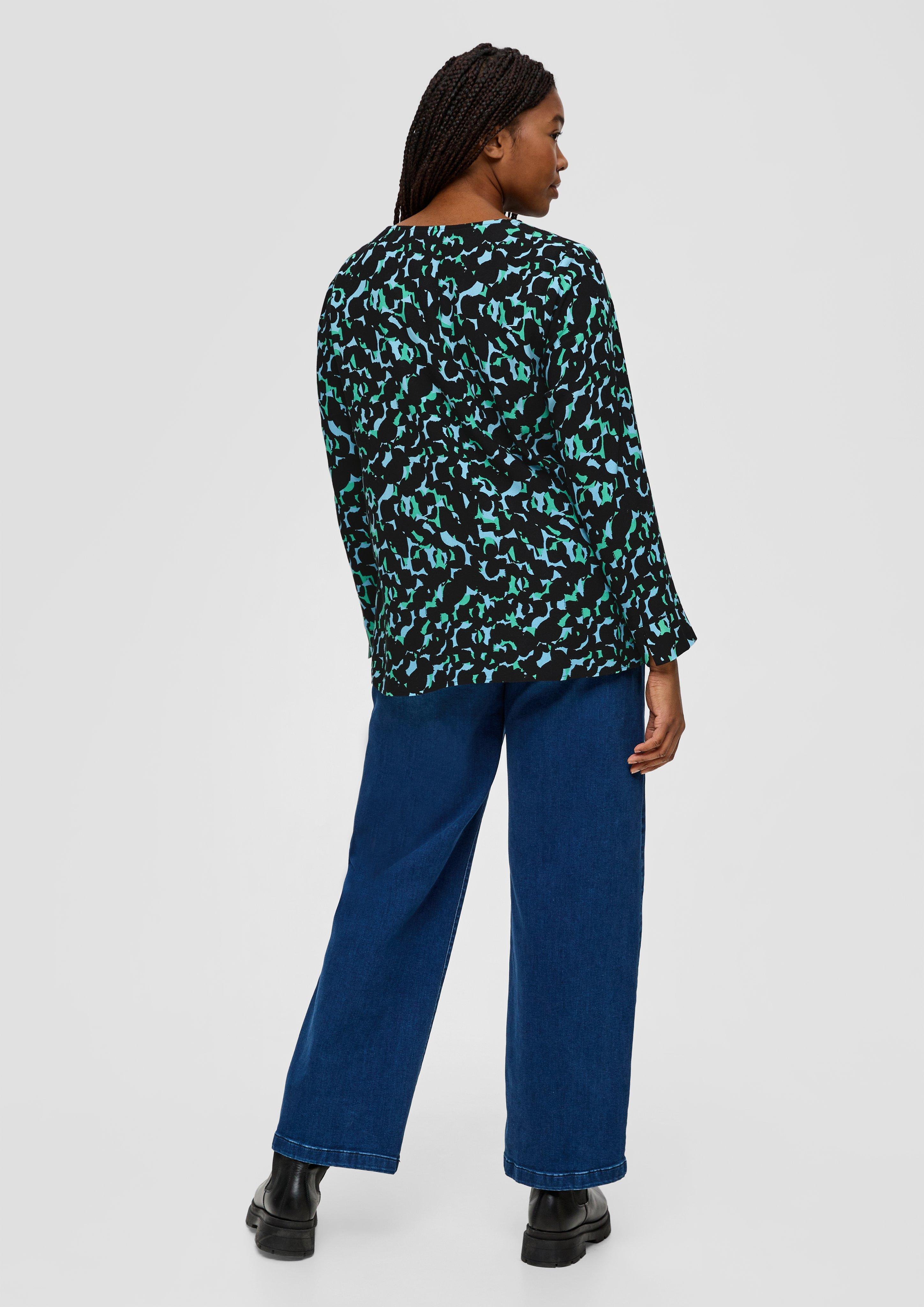 Crêpe-Bluse aus reiner Viskose  2138782-99A4