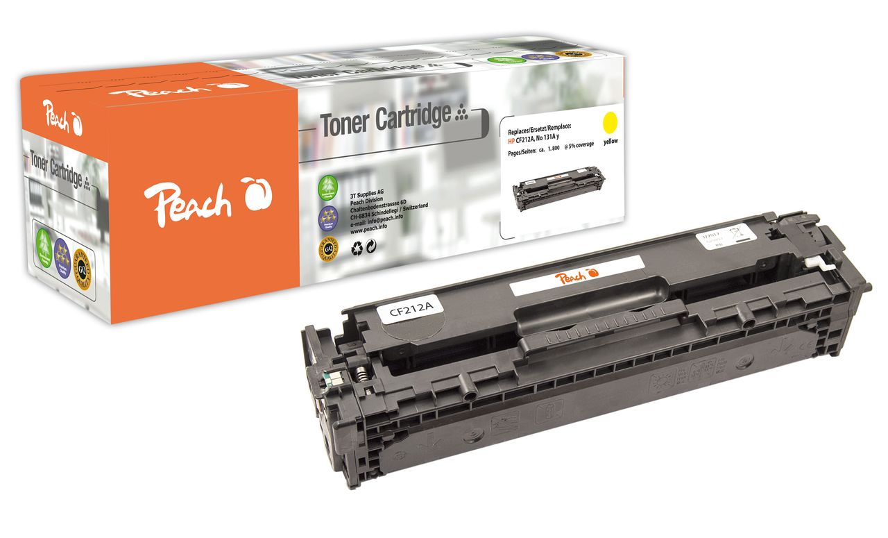 Peach Tonermodul gelb, ersetzt HP No. 131A Y
